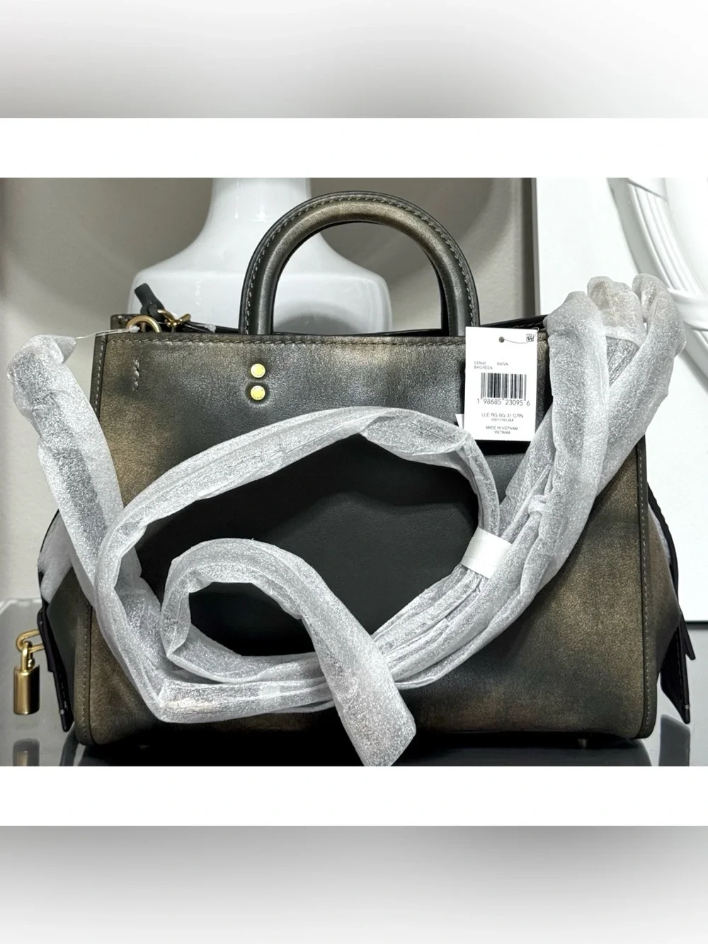 COACH Rogue Bag 31 In GREEN Loved Leather